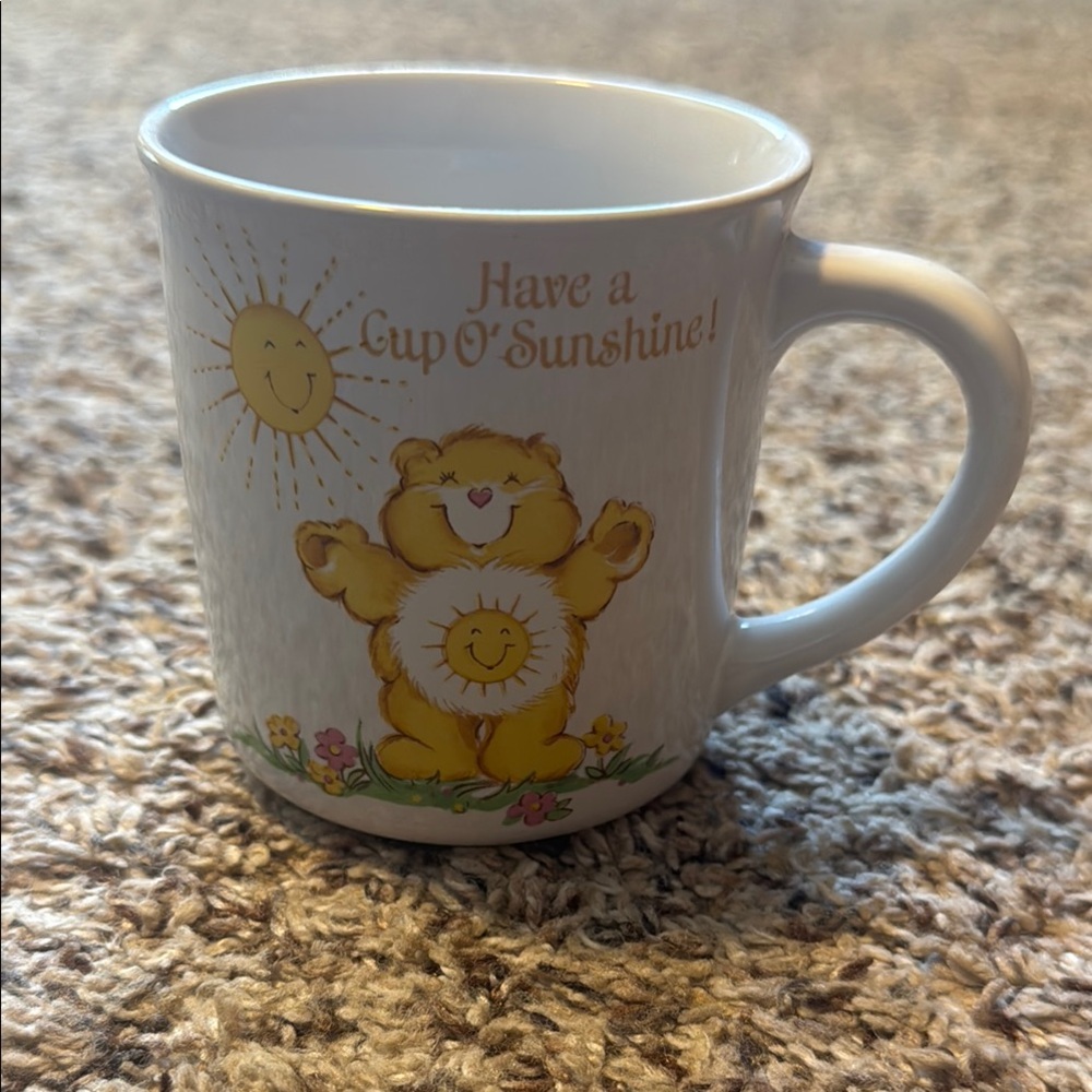 Care Bears Cheerful Yellow Bear White Ceramic Mug